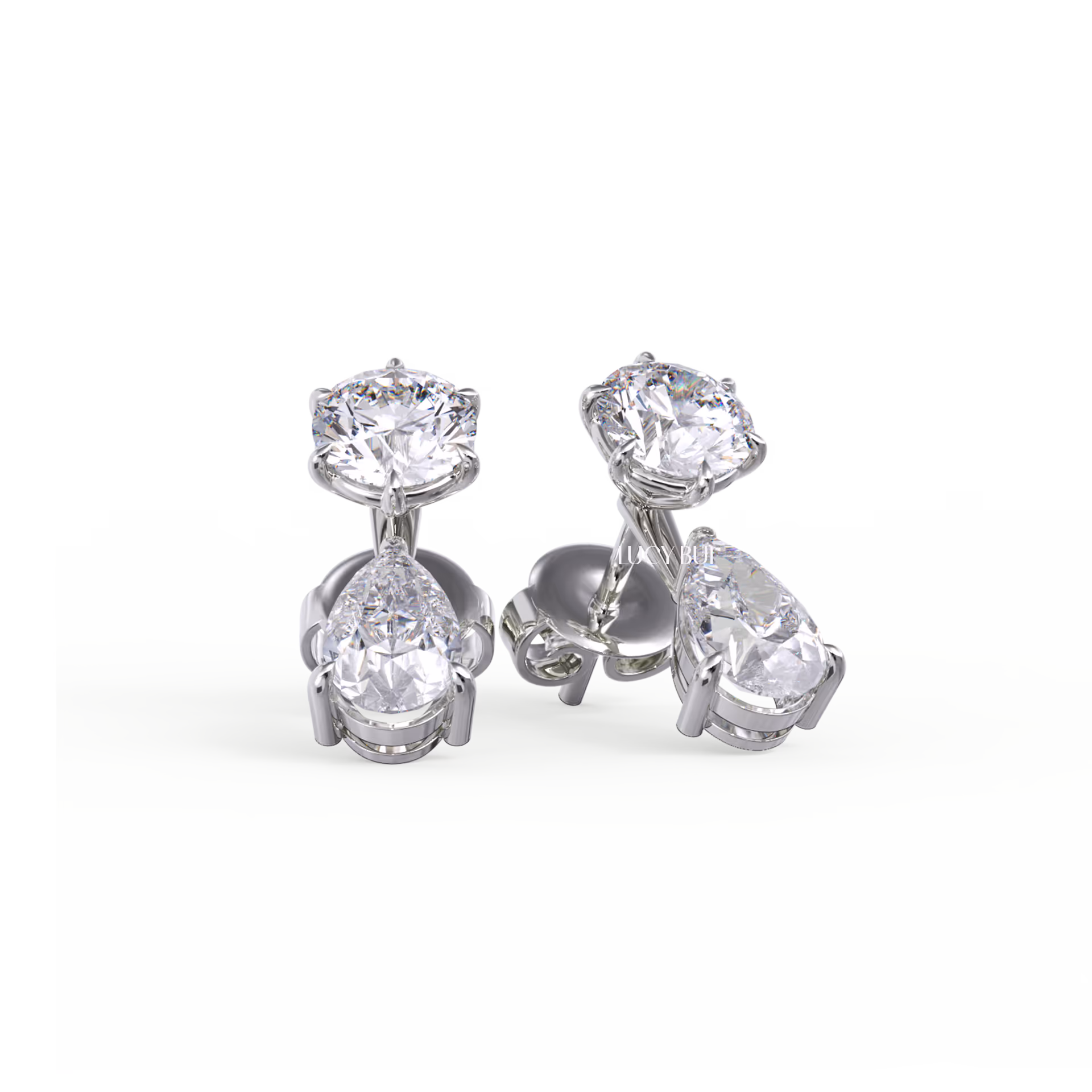 Pear Charm Moissanite