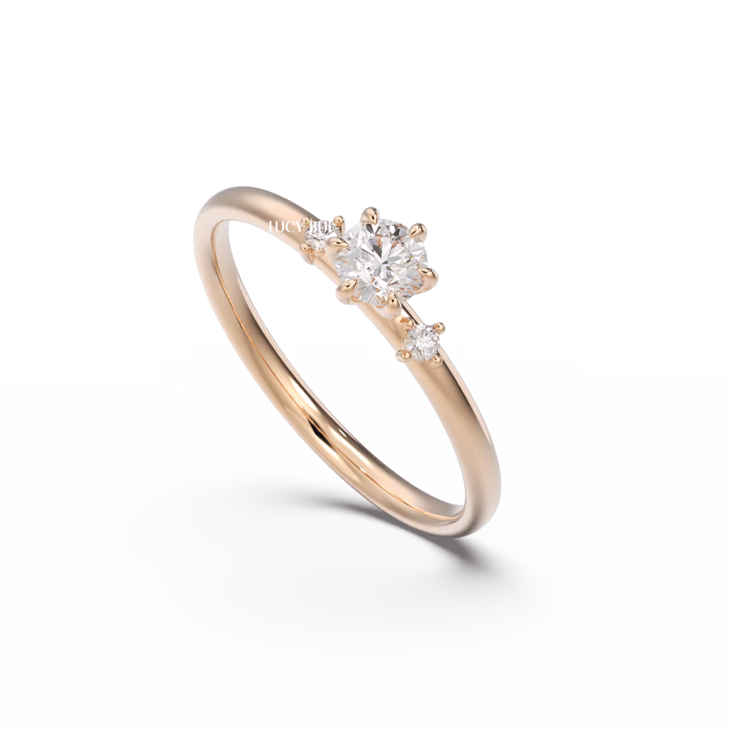 Three-Stone Moissanite