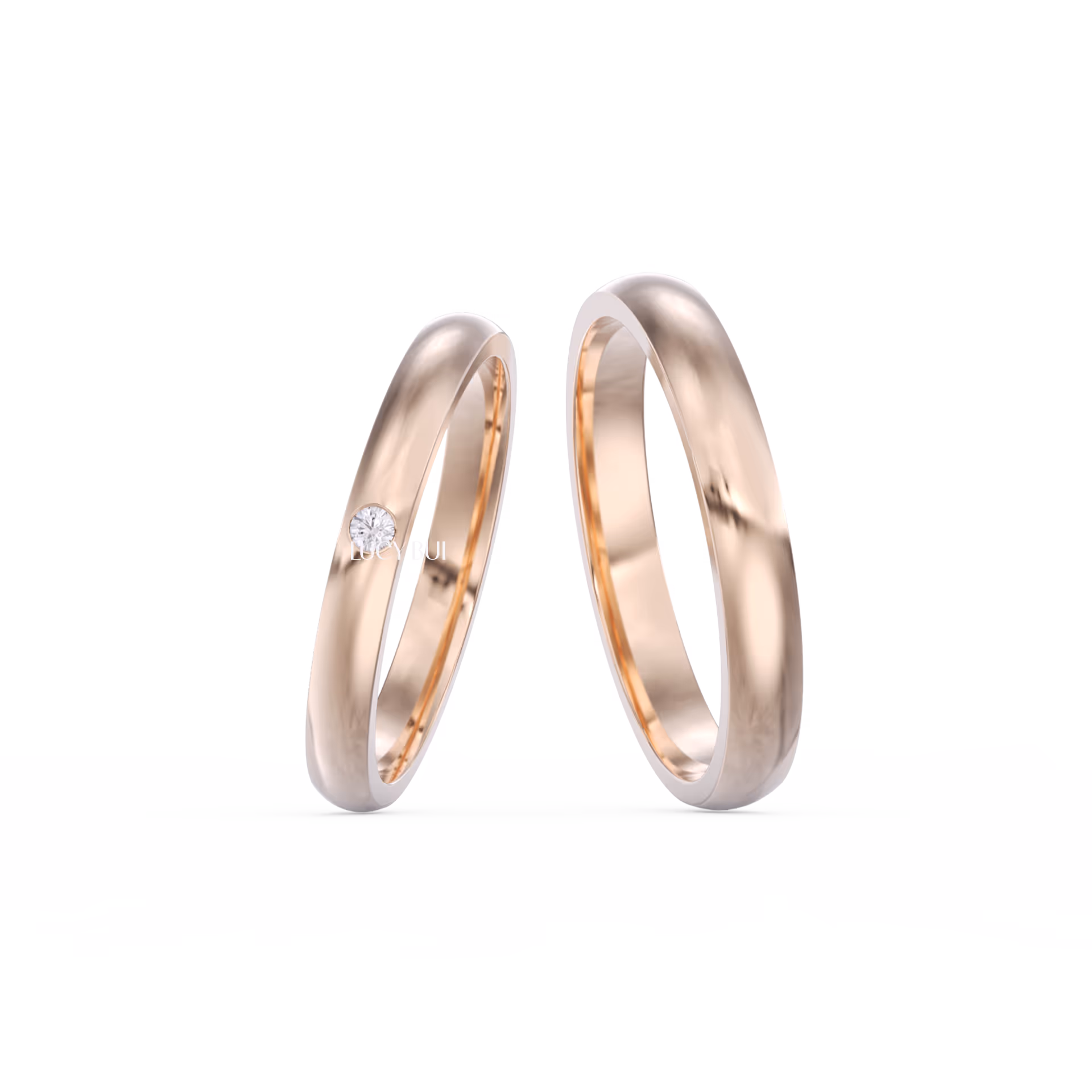 Classic Wedding Ring Kim Cương Tự Nhiên